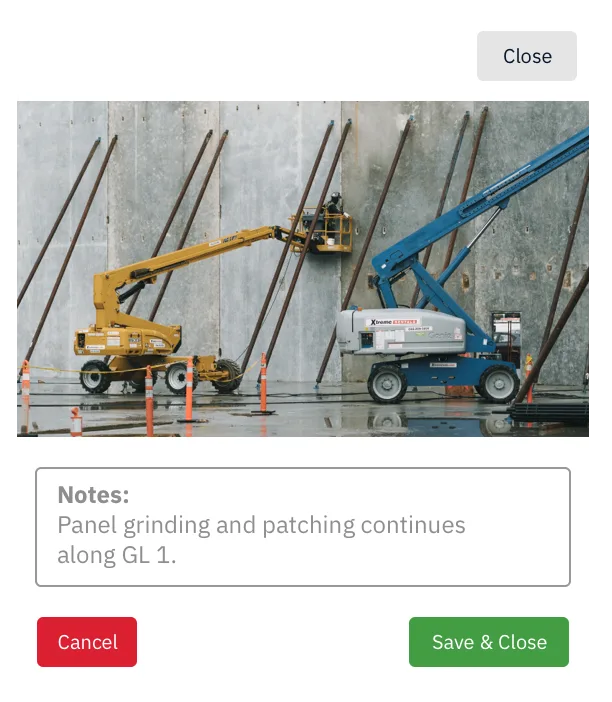 SiteMax photo detail with linked items
