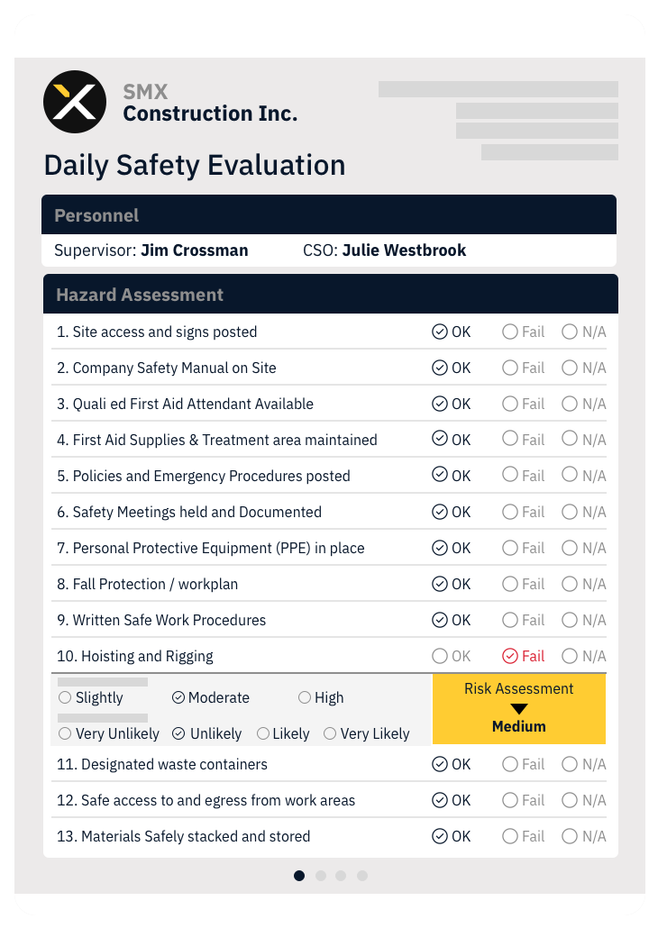 Daily Safety Report Construction Software